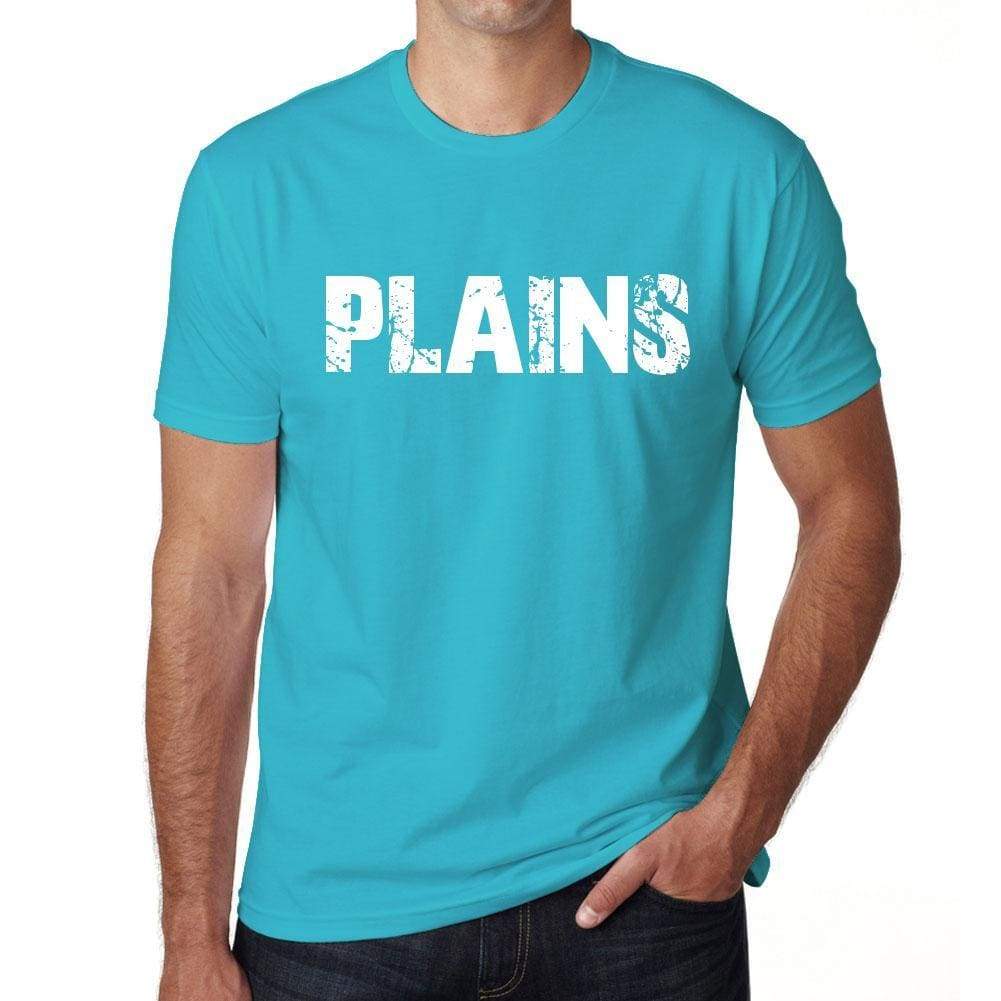 Plains Mens Short Sleeve Round Neck T-Shirt 00020 - Blue / S - Casual