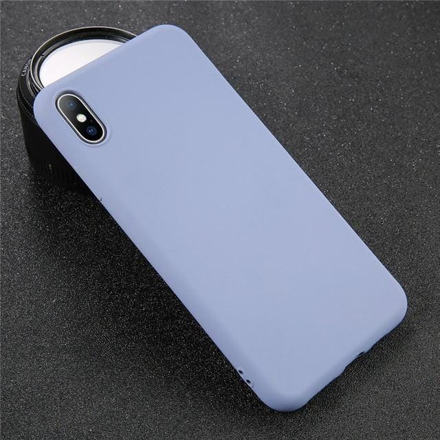 USLION Silicone Couleur Unie pour iPhone XS 11 Pro MAX XR X XS Max Bonbons Téléphone étuis pour iPhone 11 7 6 6S 8 Plus Couverture Souple