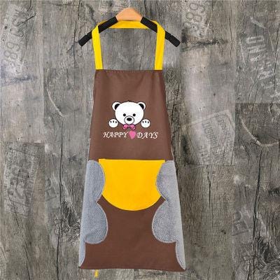 Abrasion Hand Apron Female Waterproof And Oil-proof Hooded Kitchen Sleeveless Overalls Hanging Neck Easy To Take Off CB4518/O