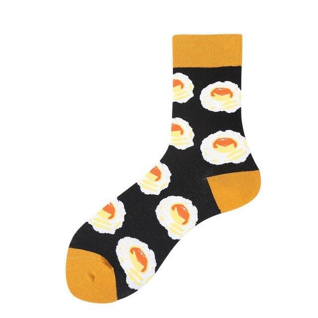 Creative High Quality Fashion Harajuku Kawaii Happy Women Socks milk Food painting Strawberry Animal Print Funny Socks Cute Sock