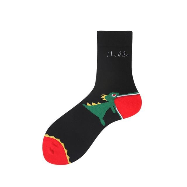 Chaussettes créatives de haute qualité pour femmes, Harajuku Kawaii, peinture alimentaire au lait, fraise, imprimé Animal, chaussettes amusantes et mignonnes