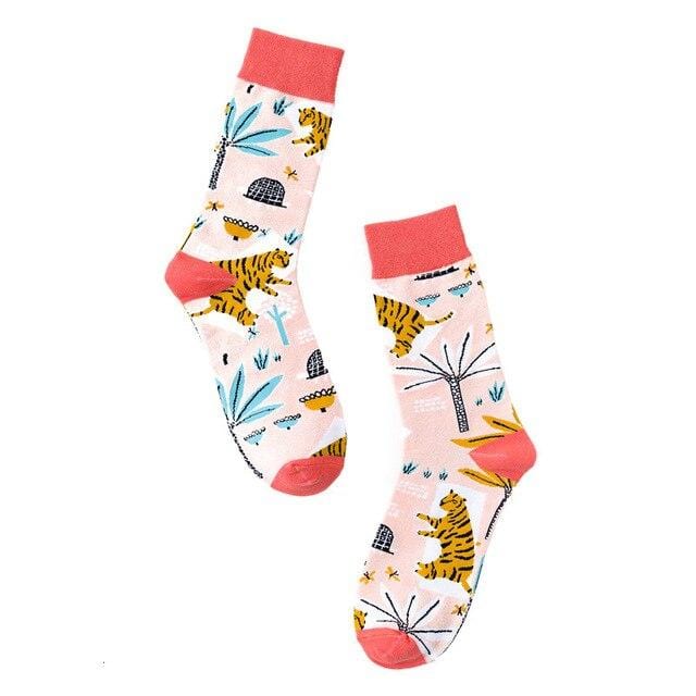 Nouveau 2020 automne hiver chaussettes femmes drôle créatif beauté modèle Harajuku Calcetines décontracté vacances joyeuses chaussettes Streetwear