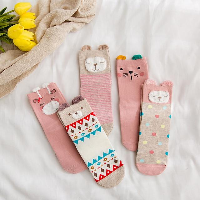 Nouvelle mode dessin animé coton chaussettes femmes coréen Kawaii chien imprimer femmes chaussettes mignonnes décontracté Meias drôle Harajuku chaussettes pour femmes fille