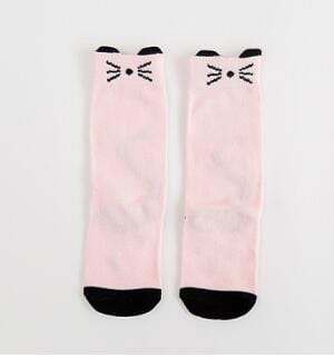 Chaussettes en coton pour enfants, chaussettes de style dessin animé souris, renard, totoro, pour bébés, petits garçons et filles, jambes hautes, chaudes, chaussettes courtes pour grands enfants