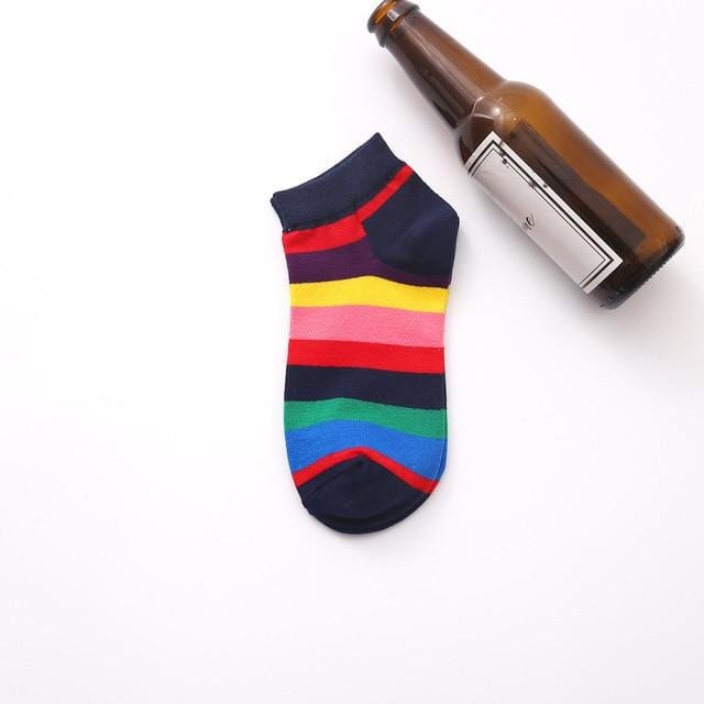 Summer Trendy Happy Socks Men Cotton Boat Man Socks Interest Funny Originality Harajuku ankle Sock Food Fruit