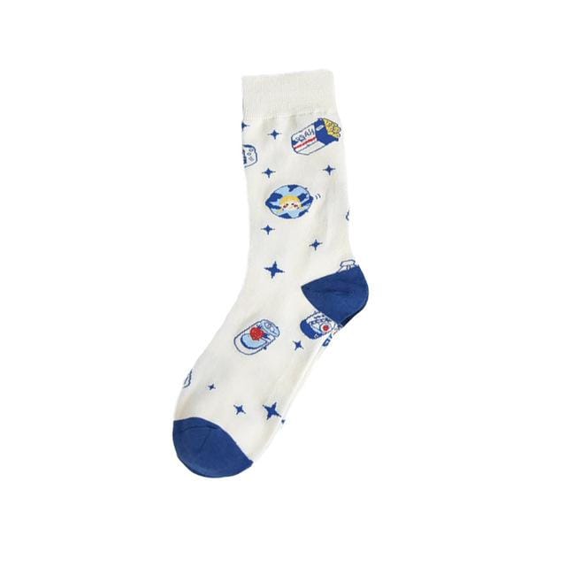 Herbstmode Straße Harajuku Stil lustige Socken Unisex Phantasie Obst Tier Kunst Mann Baumwollsocken süße glückliche Frau lange Socken Meias