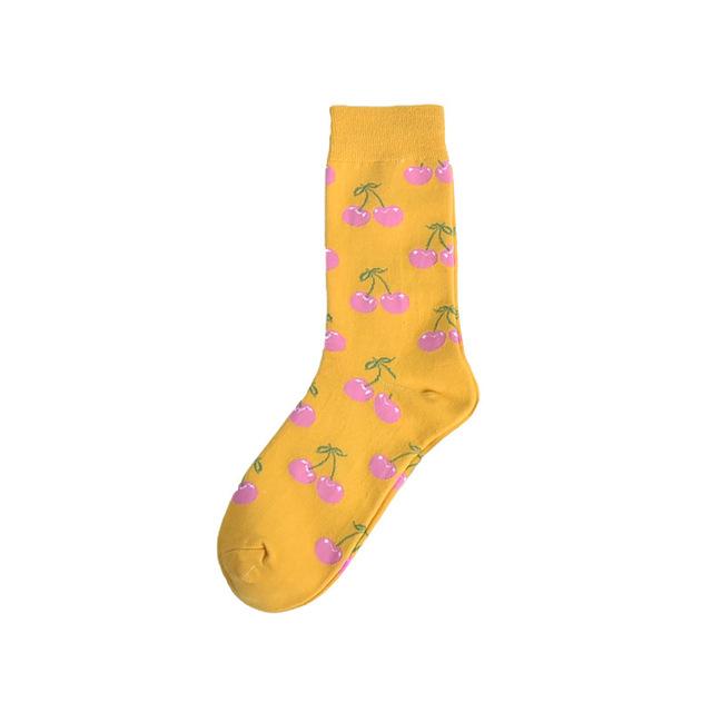 Herbstmode Straße Harajuku Stil lustige Socken Unisex Phantasie Obst Tier Kunst Mann Baumwollsocken süße glückliche Frau lange Socken Meias