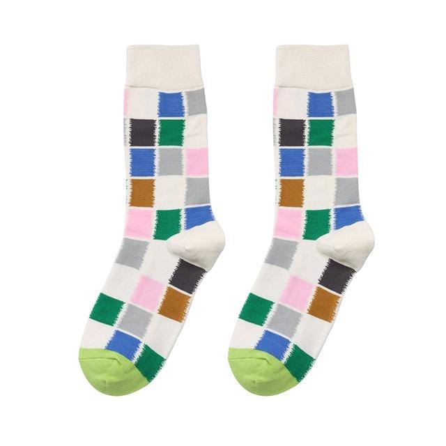 New 2019 Kawaii Sweet Women's Socks Funny Cute Cream Candy Color Cartoon Abstract Pattern Design Happy Socks For Christmas Gift