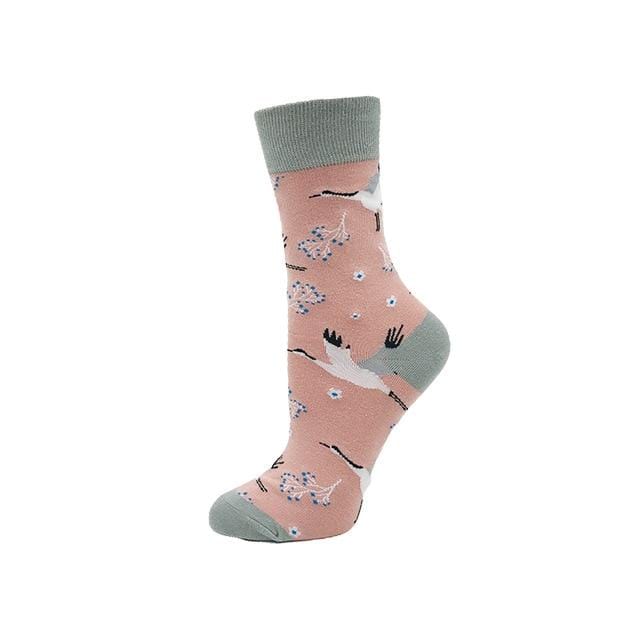 Yeadu nouveau Harajuku coton femmes chaussettes mignon doux nouveauté Kawaii drôle chien chat pastèque abeille flamant chaussette pour fille cadeau