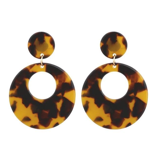 Personnalité 2019 trapèze grand Long acrylique acétate boucles d'oreilles pour femmes Rectangle écaille de tortue boucle d'oreille Za bijoux