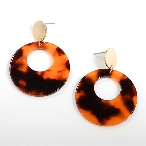 Personnalité 2019 trapèze grand Long acrylique acétate boucles d'oreilles pour femmes Rectangle écaille de tortue boucle d'oreille Za bijoux