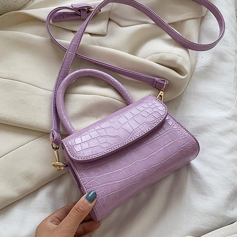 Sacs à bandoulière motif Crocodile pour femmes, petit sac à main à chaîne, petit sac en cuir PU, sacs de soirée de styliste pour dames, 2020