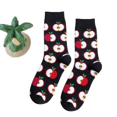 Chaussettes amusantes pour femmes, avec impression d'art, chaussettes d'hiver chaudes et mignonnes avec avocat Sushi nourriture en coton, chaussettes unisexes Harajuku à la mode, 1 paire