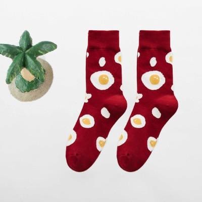 Chaussettes amusantes pour femmes, avec impression d'art, chaussettes d'hiver chaudes et mignonnes avec avocat Sushi nourriture en coton, chaussettes unisexes Harajuku à la mode, 1 paire