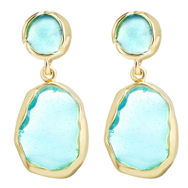 17KM Vintage boucles d'oreilles 2019 géométrique coquille boucles d'oreilles pour femmes filles BOHO résine boucles d'oreilles Brincos mode tortue bijoux