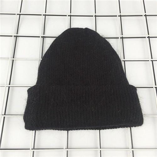 2017 New Winter Hat for Women Rabbit Cashmere Knitted Beanies Thick Warm Vogue Ladies Wool Angora Hat Female Beanie Hats