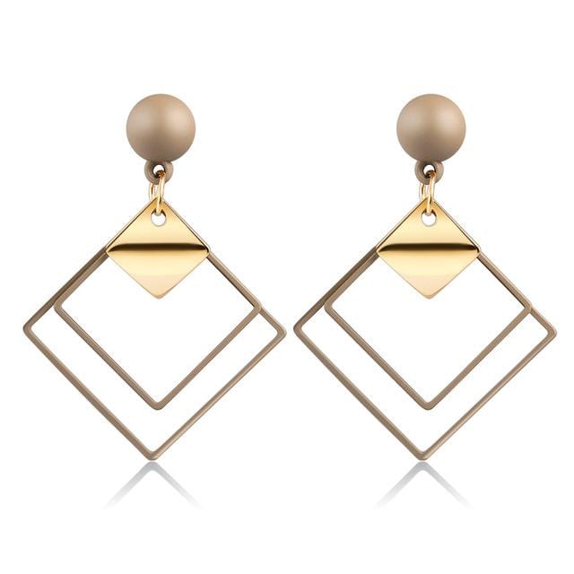 X &amp; P nouveau coréen coeur déclaration boucles d'oreilles 2019 pour les femmes mode Vintage géométrique acrylique balancent boucle d'oreille bijoux
