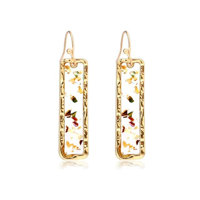 X&P New Korean Heart Statement Drop Earrings 2019 for Women Fashion Vintage Geometric Acrylic Dangle Hanging Earring Jewelry