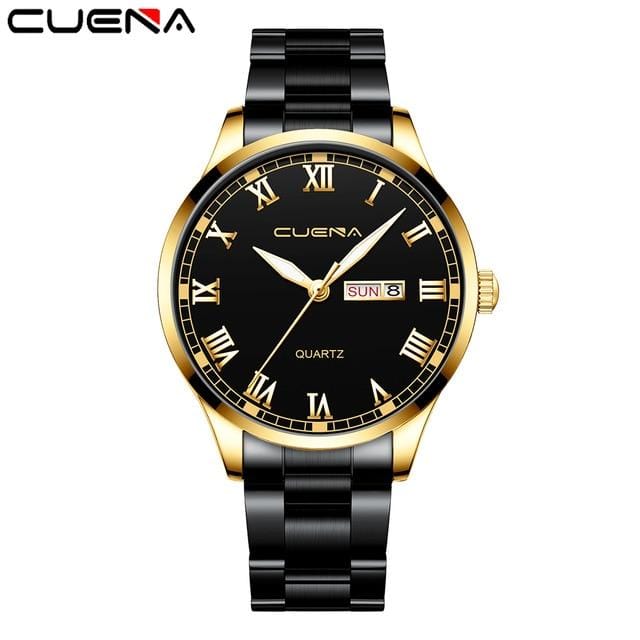 CUENA 2020 nouvelle montre pour hommes affaires ceinture en acier calendrier montre à Quartz Reloj Hombre hommes montres de haute qualité montres de luxe