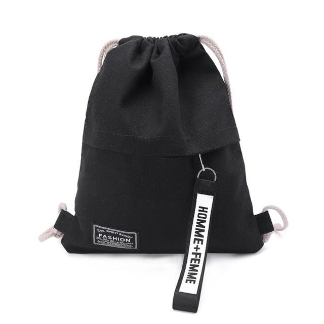 2020 Hot Selling Pouch Canvas Bag School Sport Gym Drawstring Bag Cinch Sack Canvas Storage Pack Rucksack Backpack