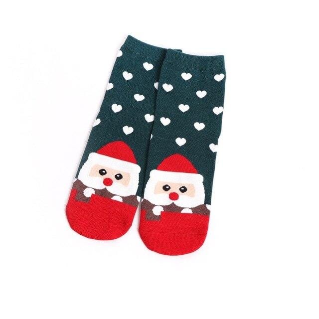 2018 New Design Christmas Santa Claus Socks Women Cotton Short Elk Winter Socks Cartoon Deer Snow Man Cute Socks New Year Gift