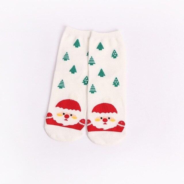 2018 New Design Christmas Santa Claus Socks Women Cotton Short Elk Winter Socks Cartoon Deer Snow Man Cute Socks New Year Gift