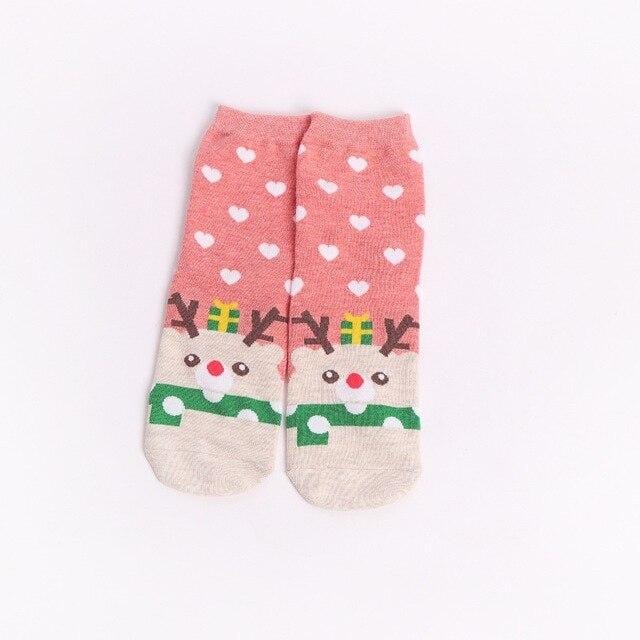 2018 New Design Christmas Santa Claus Socks Women Cotton Short Elk Winter Socks Cartoon Deer Snow Man Cute Socks New Year Gift