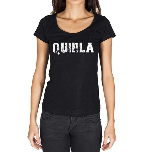 Quirla German Cities Black Womens Short Sleeve Round Neck T-Shirt 00002 - Casual