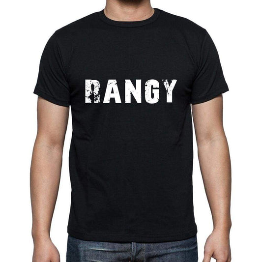 Rangy Mens Short Sleeve Round Neck T-Shirt 5 Letters Black Word 00006 - Casual