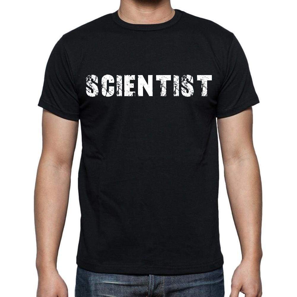 Scientist White Letters Mens Short Sleeve Round Neck T-Shirt 00007