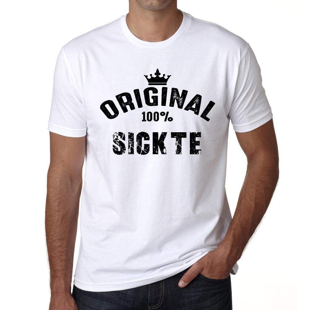 Sickte 100% German City White Mens Short Sleeve Round Neck T-Shirt 00001 - Casual