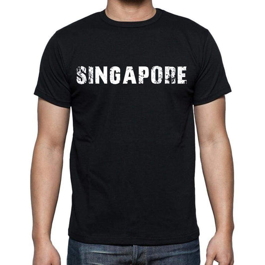Singapore T-Shirt For Men Short Sleeve Round Neck Black T Shirt For Men - T-Shirt