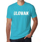 Slovak Mens Short Sleeve Round Neck T-Shirt - Blue / S - Casual