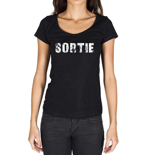 Sortie French Dictionary Womens Short Sleeve Round Neck T-Shirt 00010 - Casual