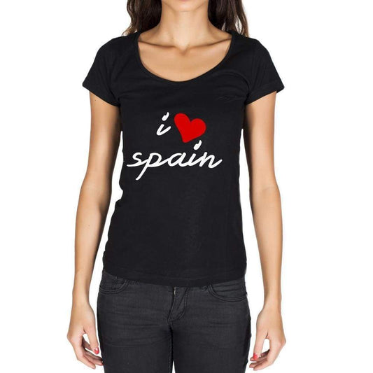 Spain Womens Short Sleeve Round Neck T-Shirt - Casual