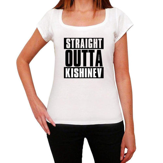 Straight Outta Kishinev Womens Short Sleeve Round Neck T-Shirt 00026 - White / Xs - Casual