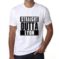 Straight Outta Lyon Mens Short Sleeve Round Neck T-Shirt 00027 - White / S - Casual