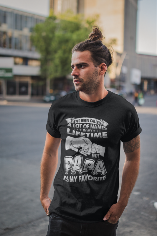 ULTRABASIC Men's Graphic T-Shirt Papa Is My Favorite Name - Family Love