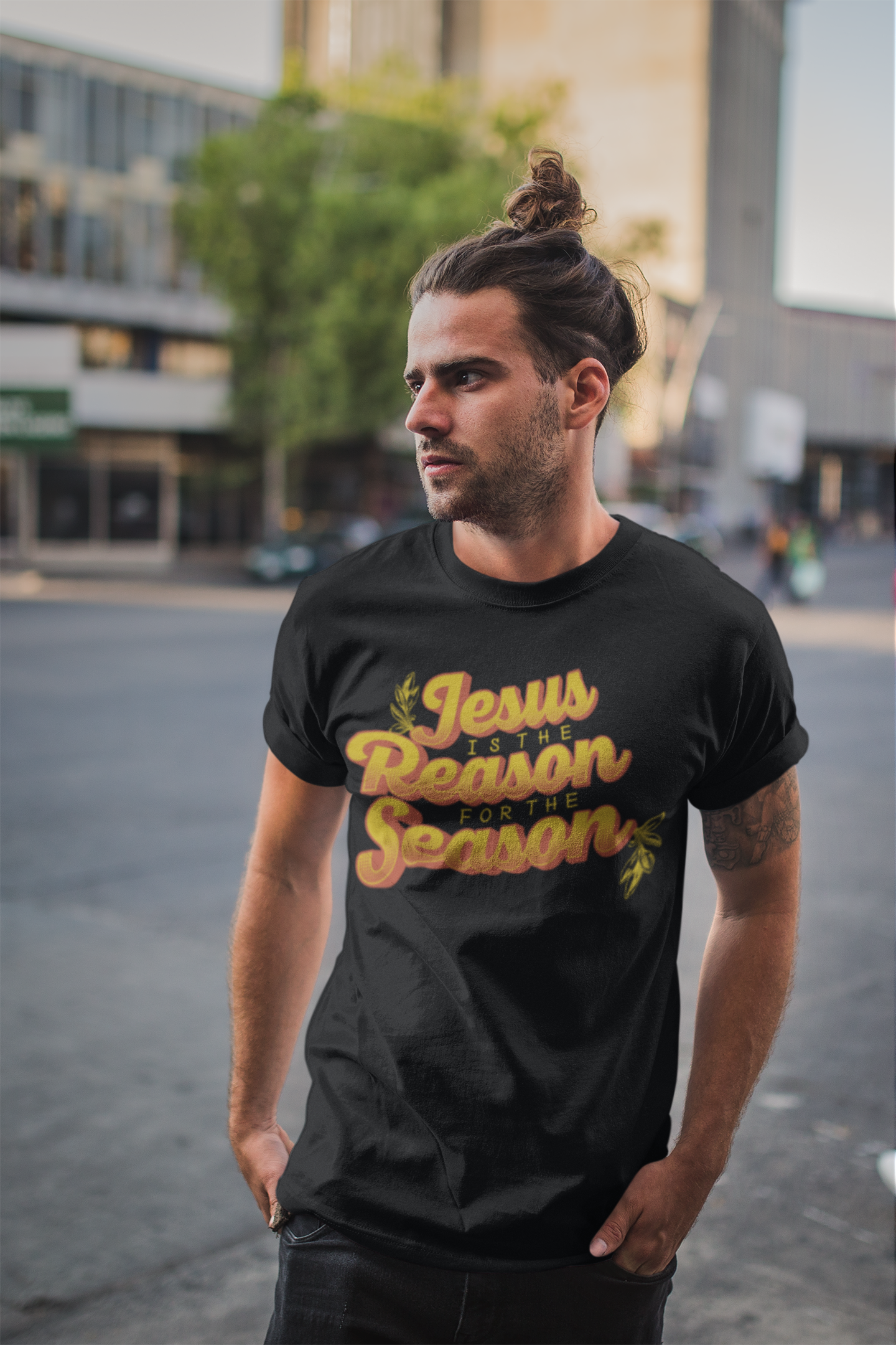 T-shirt religieux ULTRABASIC pour hommes Jésus est la raison de la saison - Chemise Christ