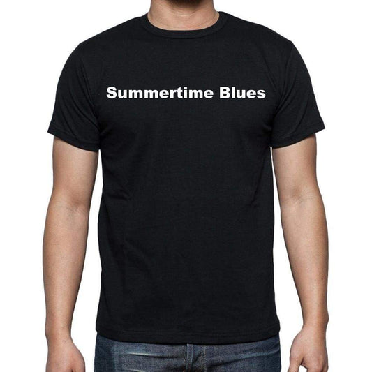 Summertime Blues Mens Short Sleeve Round Neck T-Shirt - Casual