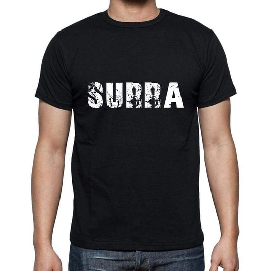 Surra Mens Short Sleeve Round Neck T-Shirt 5 Letters Black Word 00006 - Casual