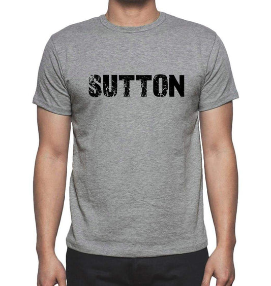 Sutton Grey Mens Short Sleeve Round Neck T-Shirt 00018 - Grey / S - Casual