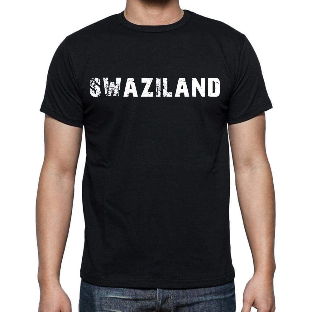 Swaziland T-Shirt For Men Short Sleeve Round Neck Black T Shirt For Men - T-Shirt