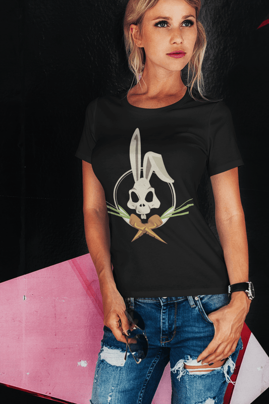 ULTRABASIC Women's Organic T-Shirt - Rabbit Skull Shirt for Women