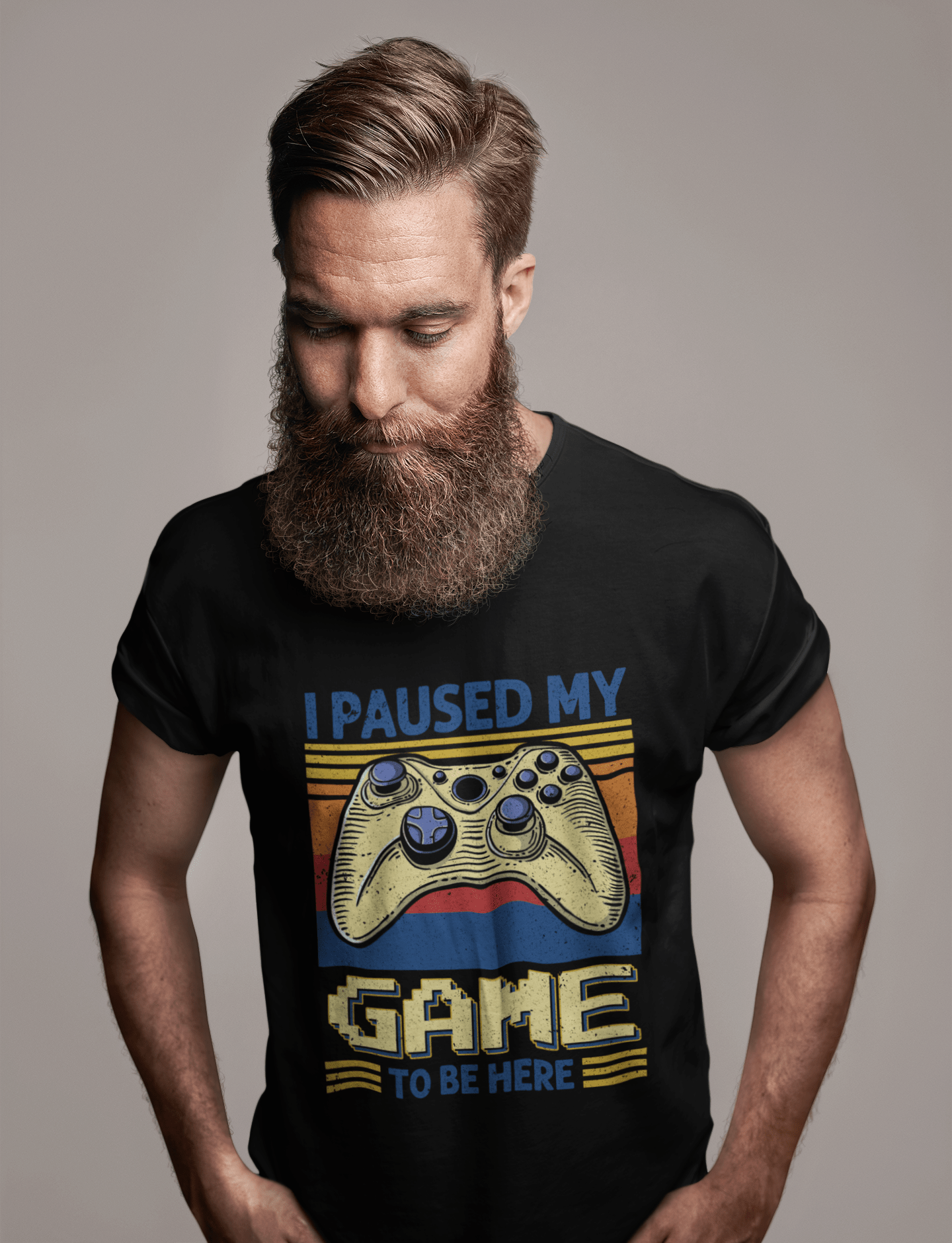 ULTRABASIC Men's Graphic T-Shirt I Paused My Game To Be Here - Gaming Quote