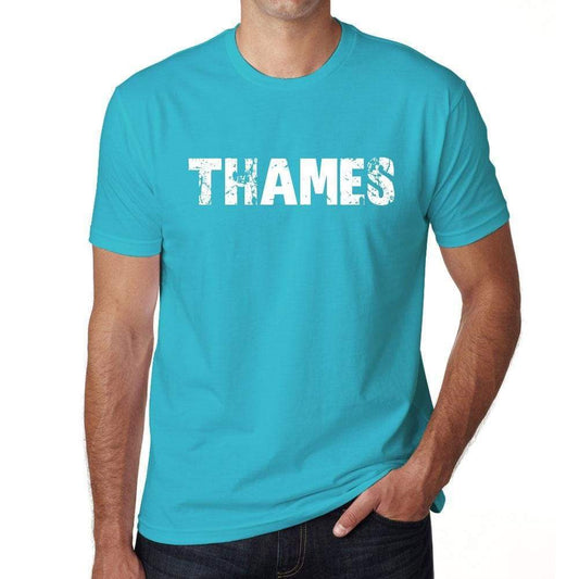 Thames Mens Short Sleeve Round Neck T-Shirt 00020 - Blue / S - Casual