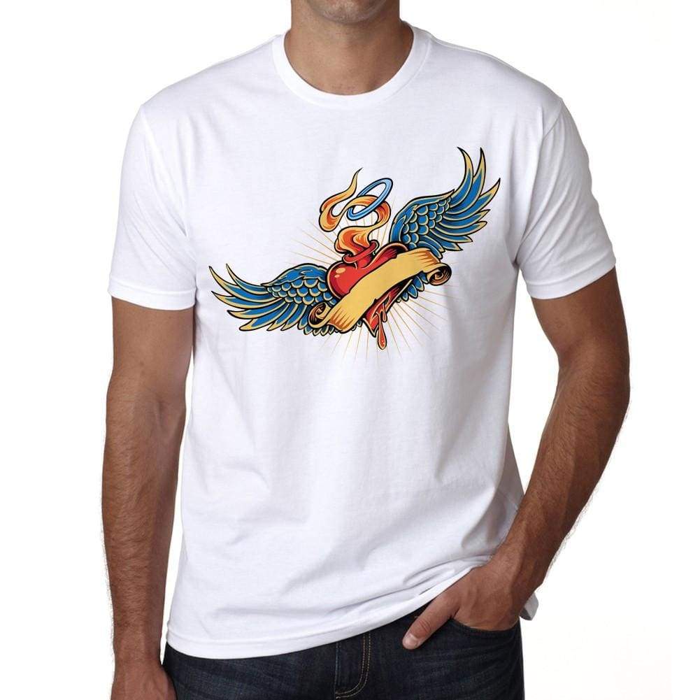 Tribal Crown Tattoo Mens White Tee 100% Cotton 00162