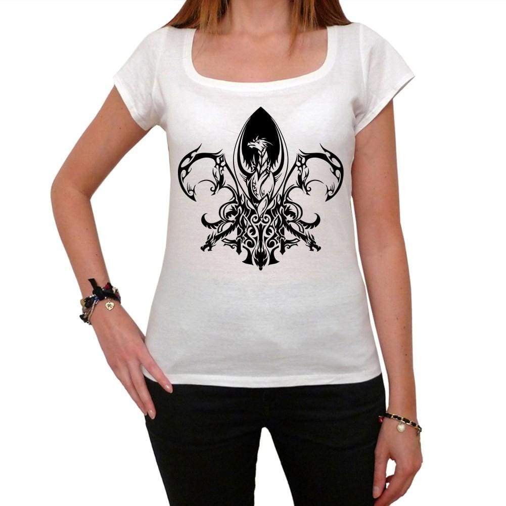 Tribal Fleur De Lis Tattoo Womens Short Sleeve Scoop Neck Tee 00161