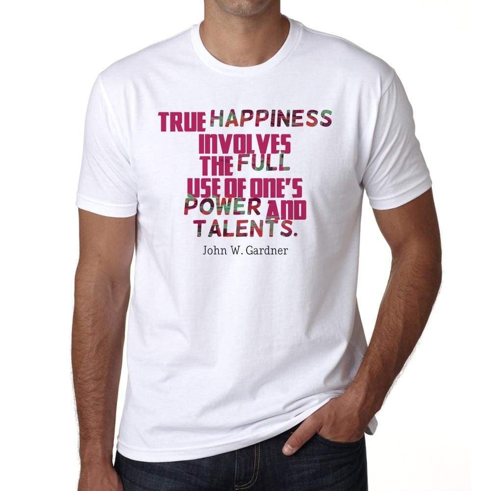 True Happiness Involves Mens White Tee 100% Cotton 00169