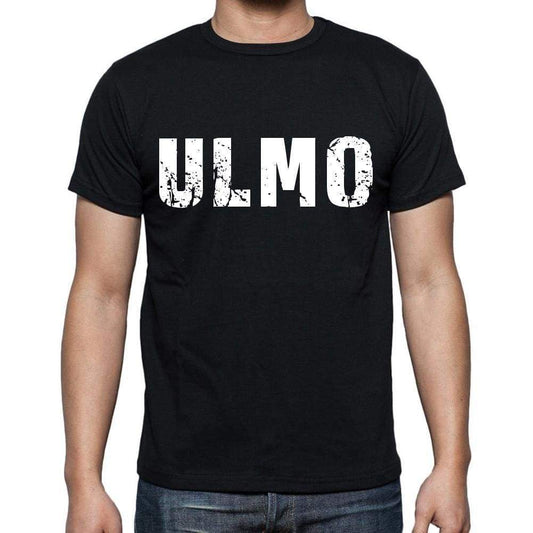 Ulmo Mens Short Sleeve Round Neck T-Shirt 4 Letters Black - Casual
